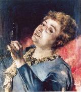 Antonio Cortina Farinos Portrait of Farancisca Garcia de Mora Belenguer oil painting reproduction